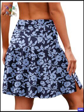 Knee Length Tennis Skort High Waisted Athletic Golf Skirt with Pockets 20 Inch